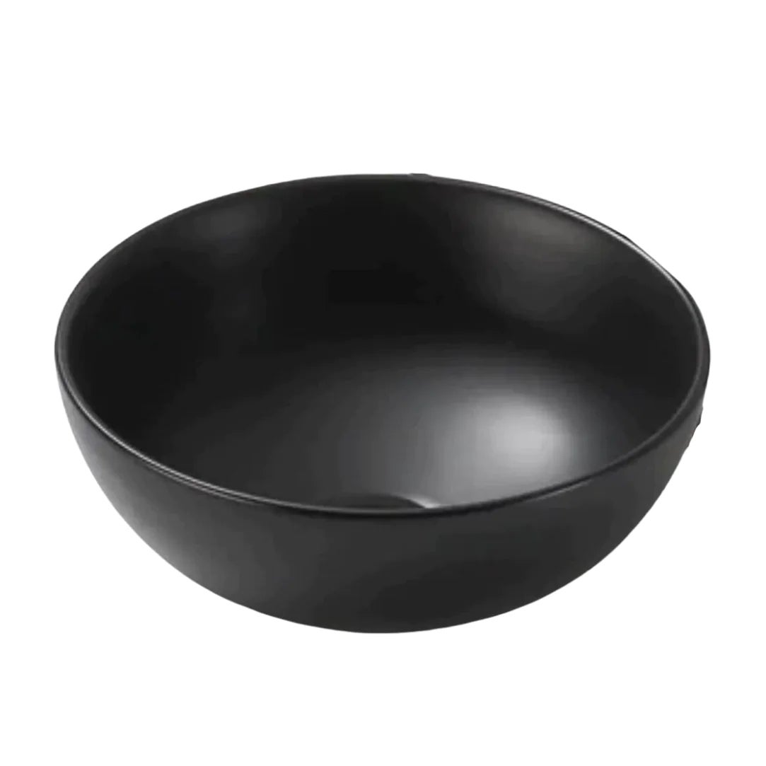 Umywalka nablatowa DOMI 32 cm czarna matowa ceramika okrągła - 5