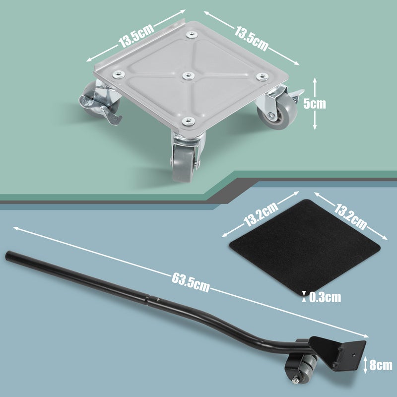 Carrello Trasporto Legno Di Acacia COSTWAY - Capacità 450 Kg, 77x47 Cm, Con Ruote Piroettanti - Foto 7