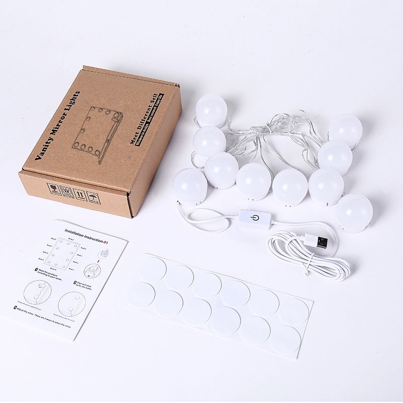 Lampe de vanité LED, lampe de maquillage Hollywood pour vanité avec 10 ampoules à intensité variable, luminaires de vanité avec 3 Modes de couleur - 8