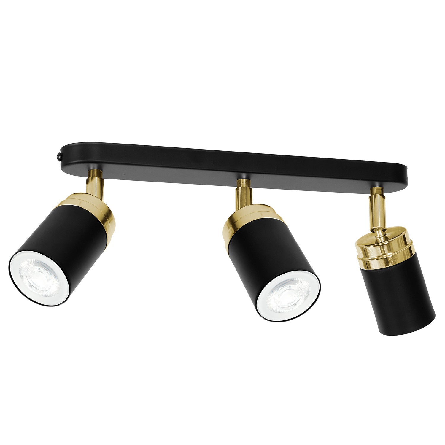 Lampa sufitowa wisząca Reno czarny mat-złoty połysk 3xGU10x15W wym: 17 x 35 x 6 cm metal Luminex