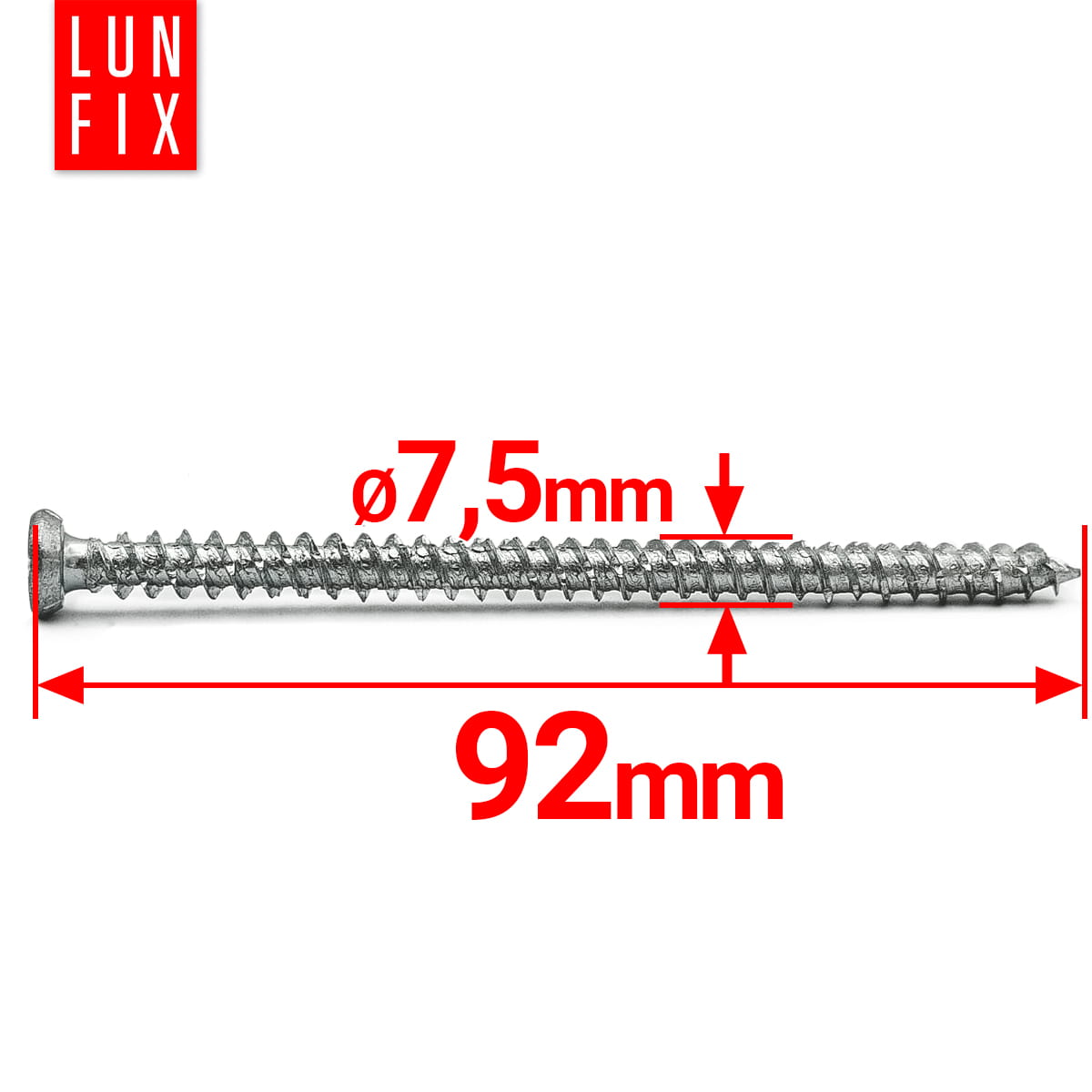 Wkręty do ościeżnic 7,5x92mm 100szt. - 2