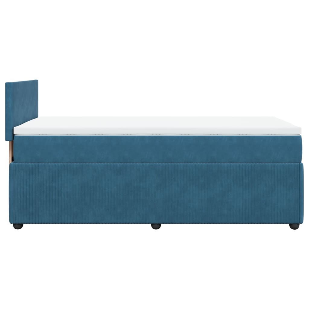Sommier à lattes de lit avec matelas bleu 100x200 cm — COMFORTXL - 7