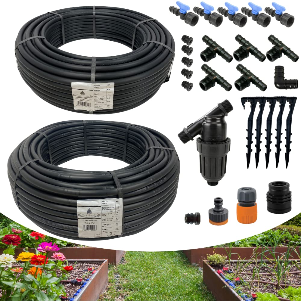 Orbit Collettore Irrigazione A Goccia 4 Vie – 1/4 Di Pollice, Distributore D'Acqua Universale Per Tubi Da Giardino, Modello 61004D - 4