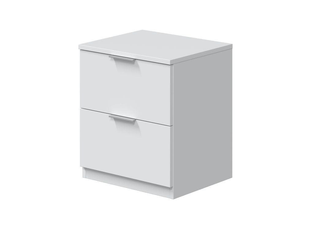 Chevet ELOAH 2 tiroirs L38cm x H45cm - Blanc - 4