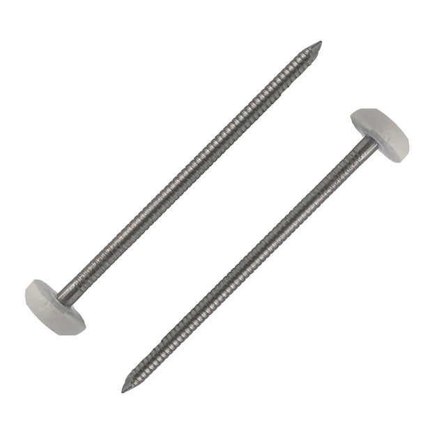Pointes tête plastifiée 3.20 x 65 mm Blanche – RAL 9010 – Boite 100 pièces