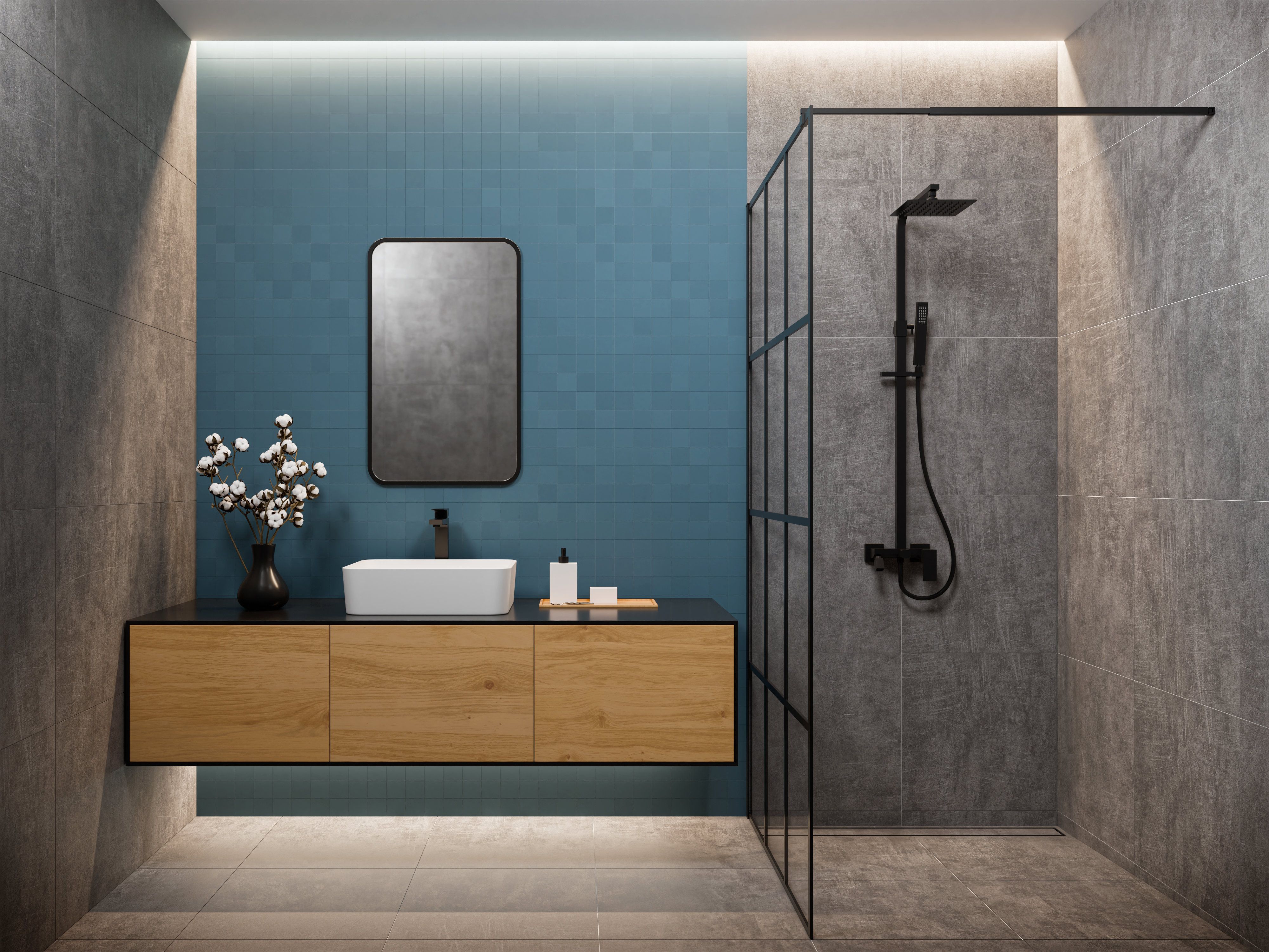 Kabina Prysznicowa Walk In Kabina Walk-In Ścianka 200 x 120 cm INVENA - 3