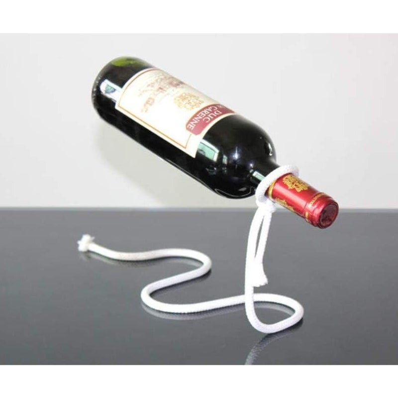Pływający uchwyt na butelki ze stali nierdzewnej z magiczną liną: oryginalny prezent do dekoracji kuchni.