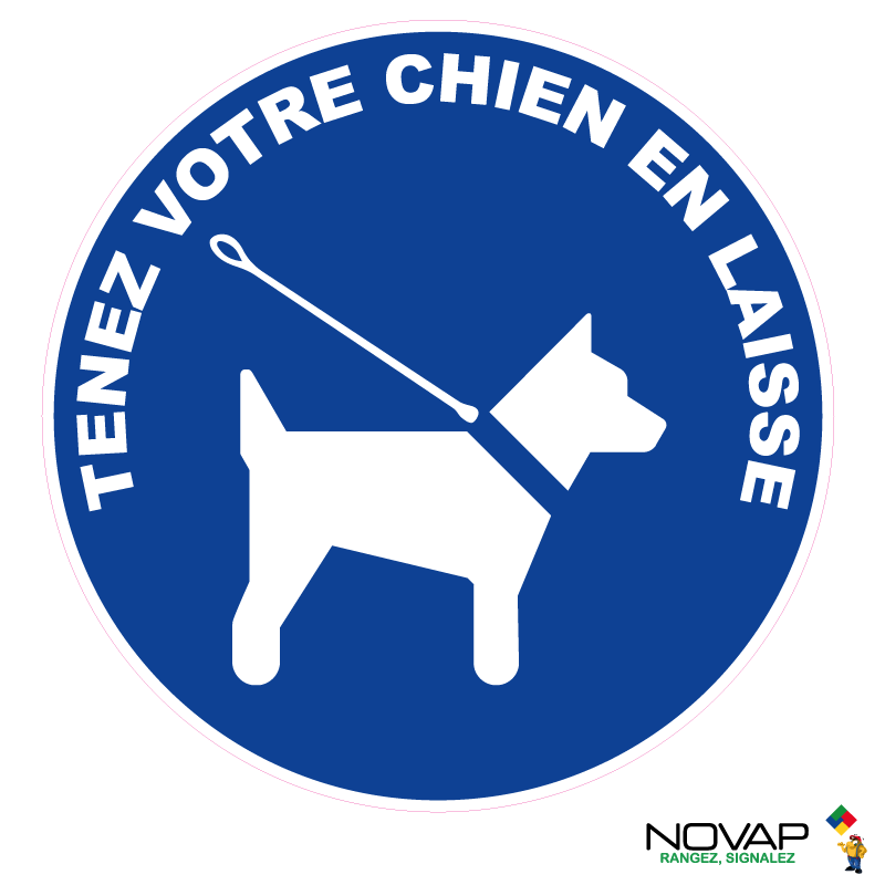 Panneau Obligation De Tenir Son Chien En Laisse Rigide 80mm 