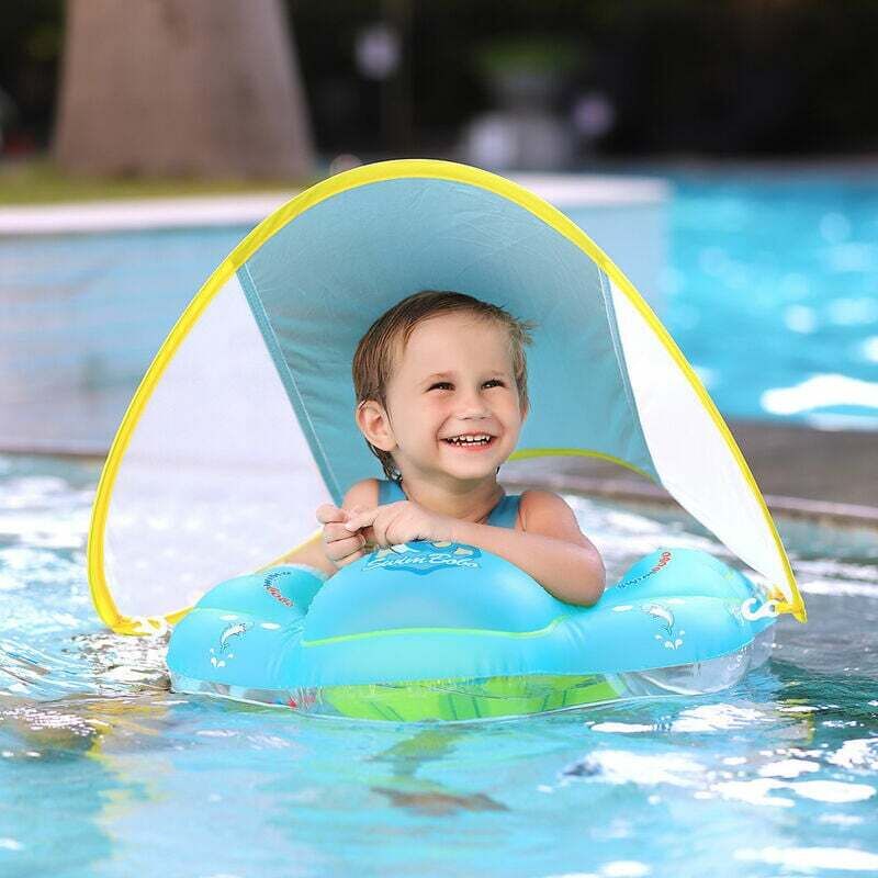 6-36 Mois - L-Bouée Bébé gonflable avec parasol Anneau de Natation pour bébé Bébé Siège De Piscine pour Bébé Enfants - 2