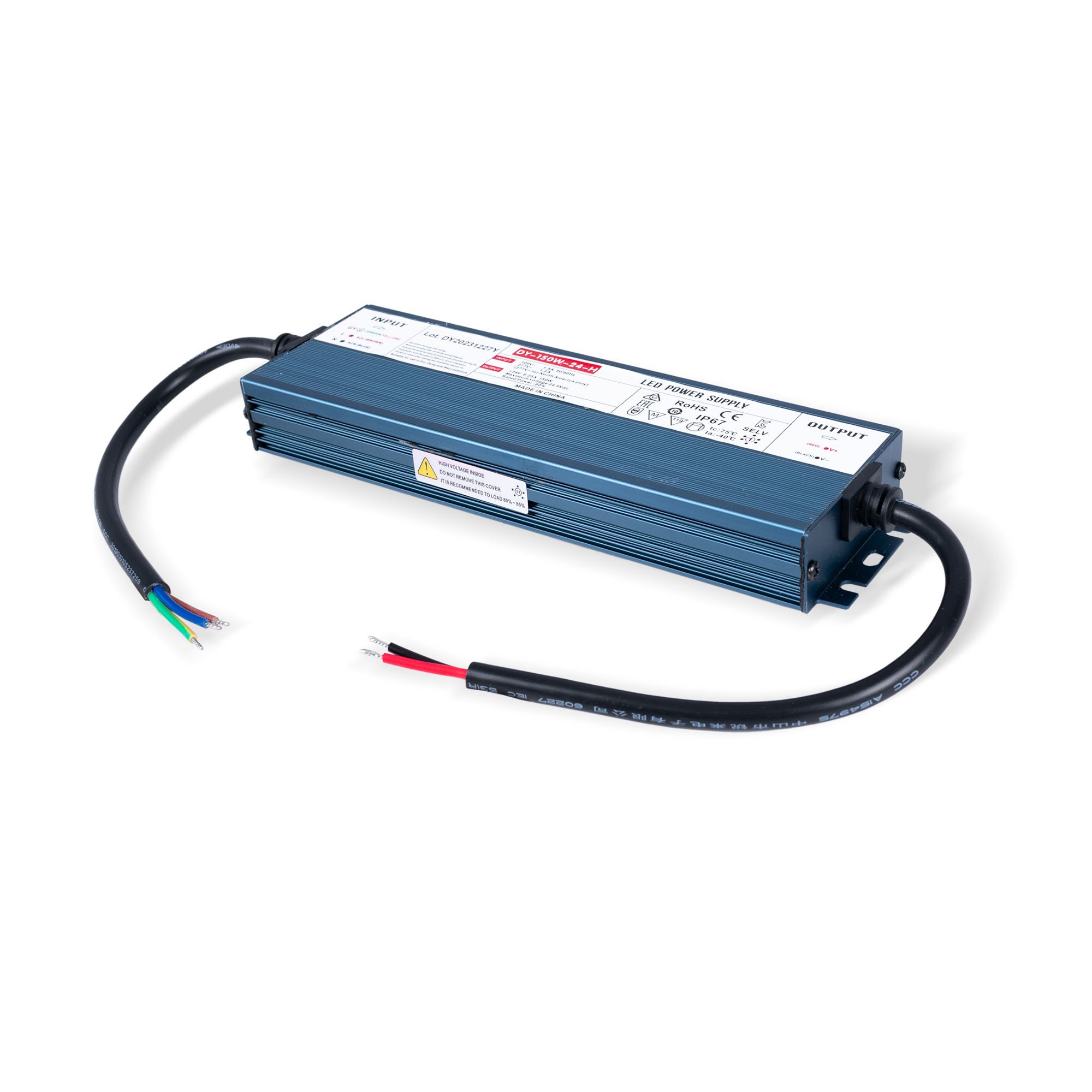Alimentation LED 24V étanche 150W extra-plate - 6.3A - IP67 - 3