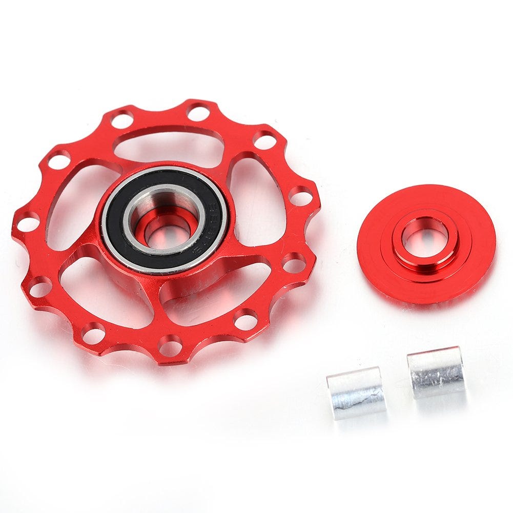 Kit 2 Pulegge Deragliatore Posteriore Bici - Lega Alluminio CNC Per MTB E Strada - Foto 10