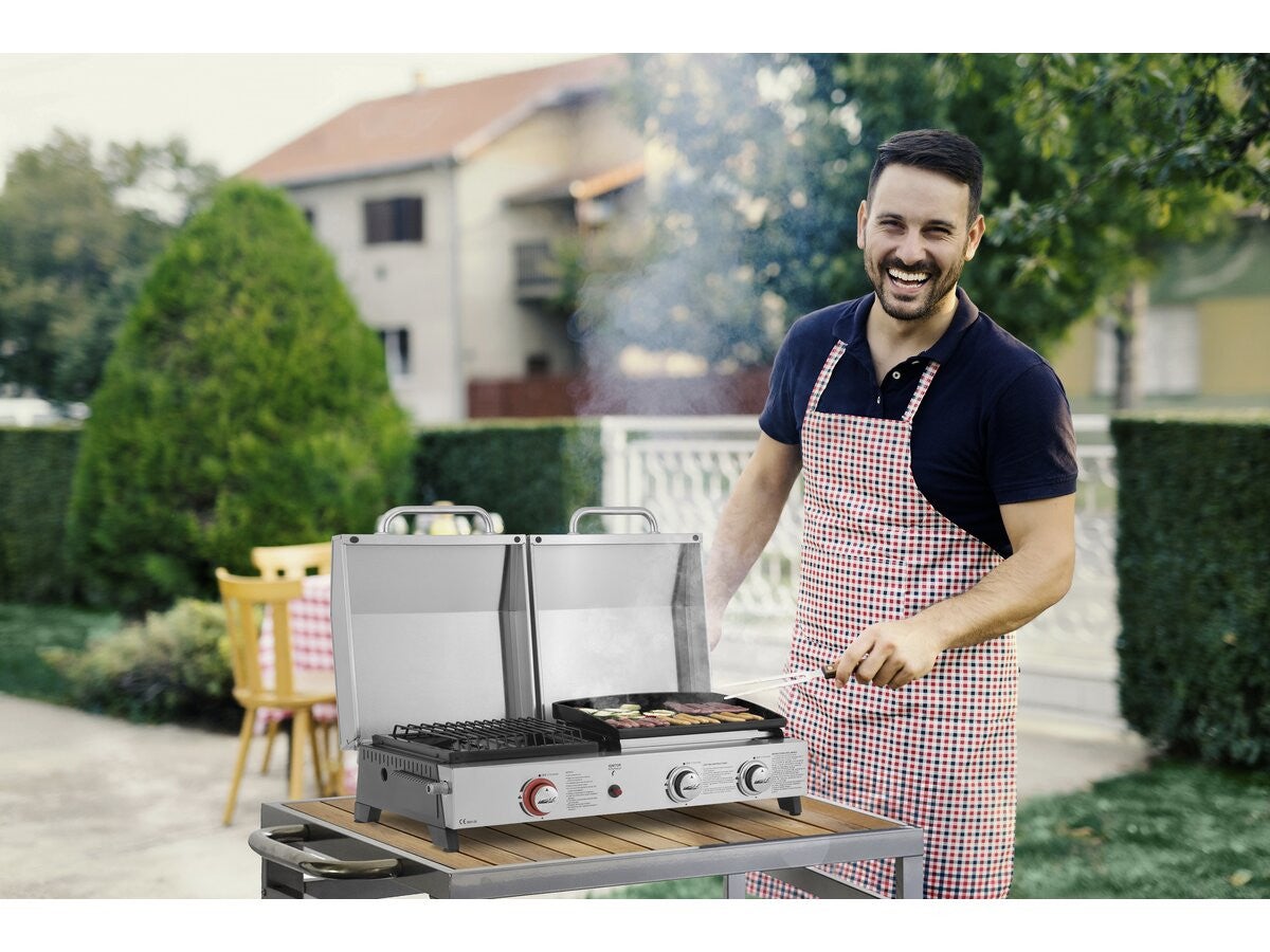 Plancha e grill a gas 