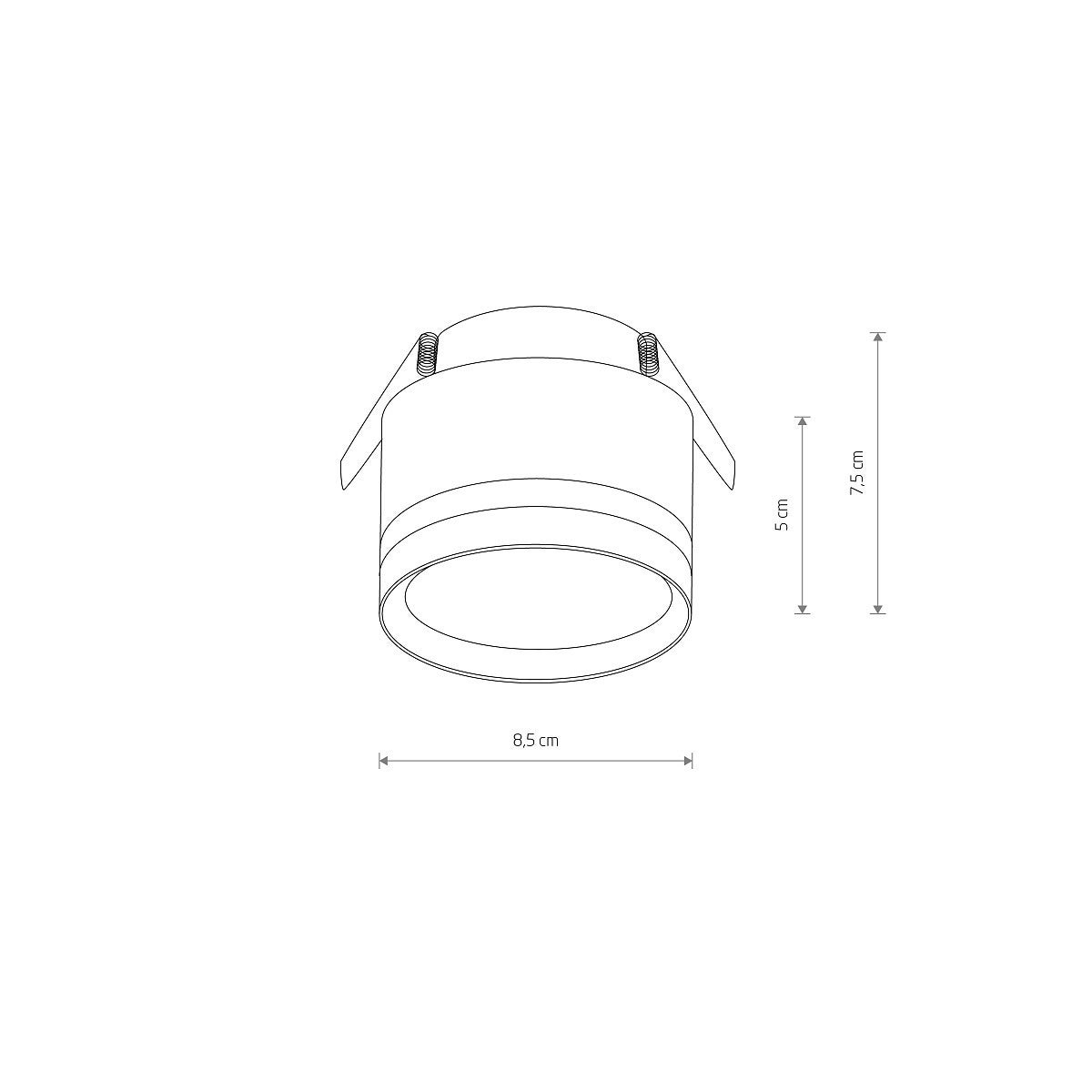 Oprawa sufitowa wpuszczana podtynkowa Murter czarna 1xGX53x12W okrągła IP20 wym: 7,5 x 7,5 x 8,19 cm aluminium Nowodvorski Lighting - 3