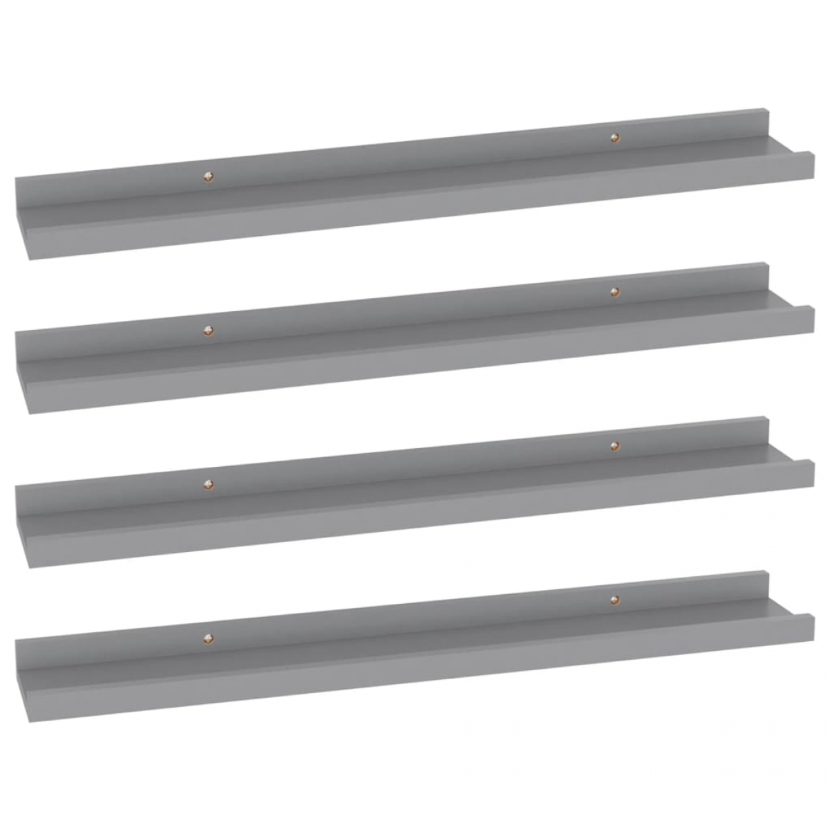 Raft de perete COMFORTXL cu 4 piese, 60x9x3 cm, gri
