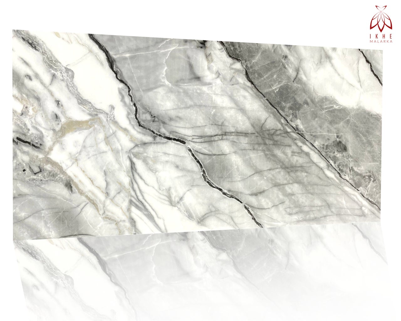 Panneau mural effet marbre – Revêtement PVC 120x60 cm | 2,5 mm | Résistant à l'eau, aux UV et à l'humidité | Alternative aux carreaux Grey01 - 8