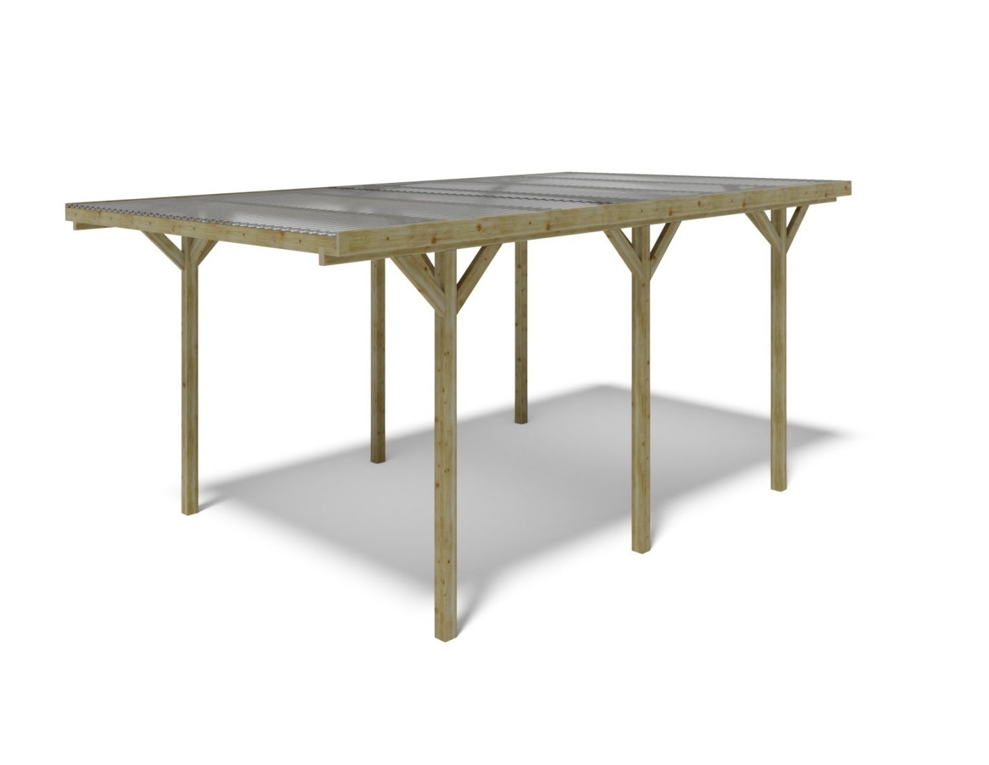 Carport, abri de voiture 3.04x5.12 m - 15.57 m2 - couverture PVC&nbsp; - CAR16PVCTR - ALTANKA - 6