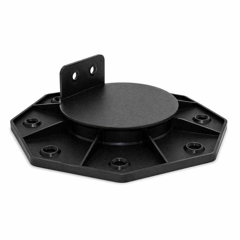 Plot réglable 18 à 30 mm pour terrasse bois et composite - support lambourde extérieur, pose facile - Coloris - Noir - 4