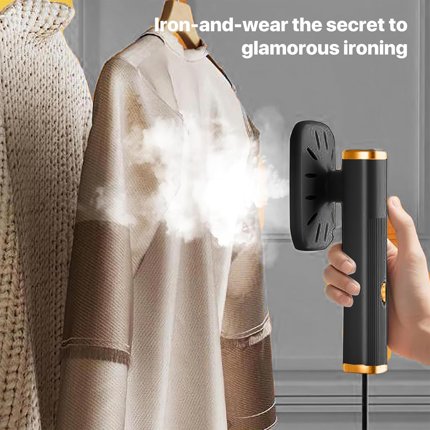 mini fer à repasser de voyage 2 en 1, rechargeable par USB, chauffage rapide, mini défroisseur à vapeur sec et humide pour la maison et les voyages - 4