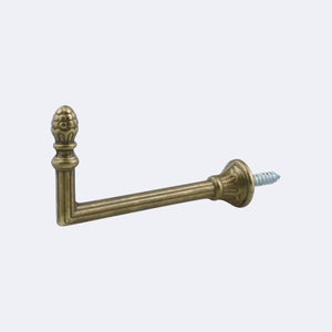 Crochets Embrasse Laiton Patiné Ancien – Pour Tringle à Rideau (Lot De 2)
