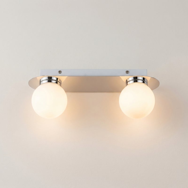 Kinkiet Becca chromowany biały 1xG9x28W metal wym:30x30x16cm IP44 Rabalux