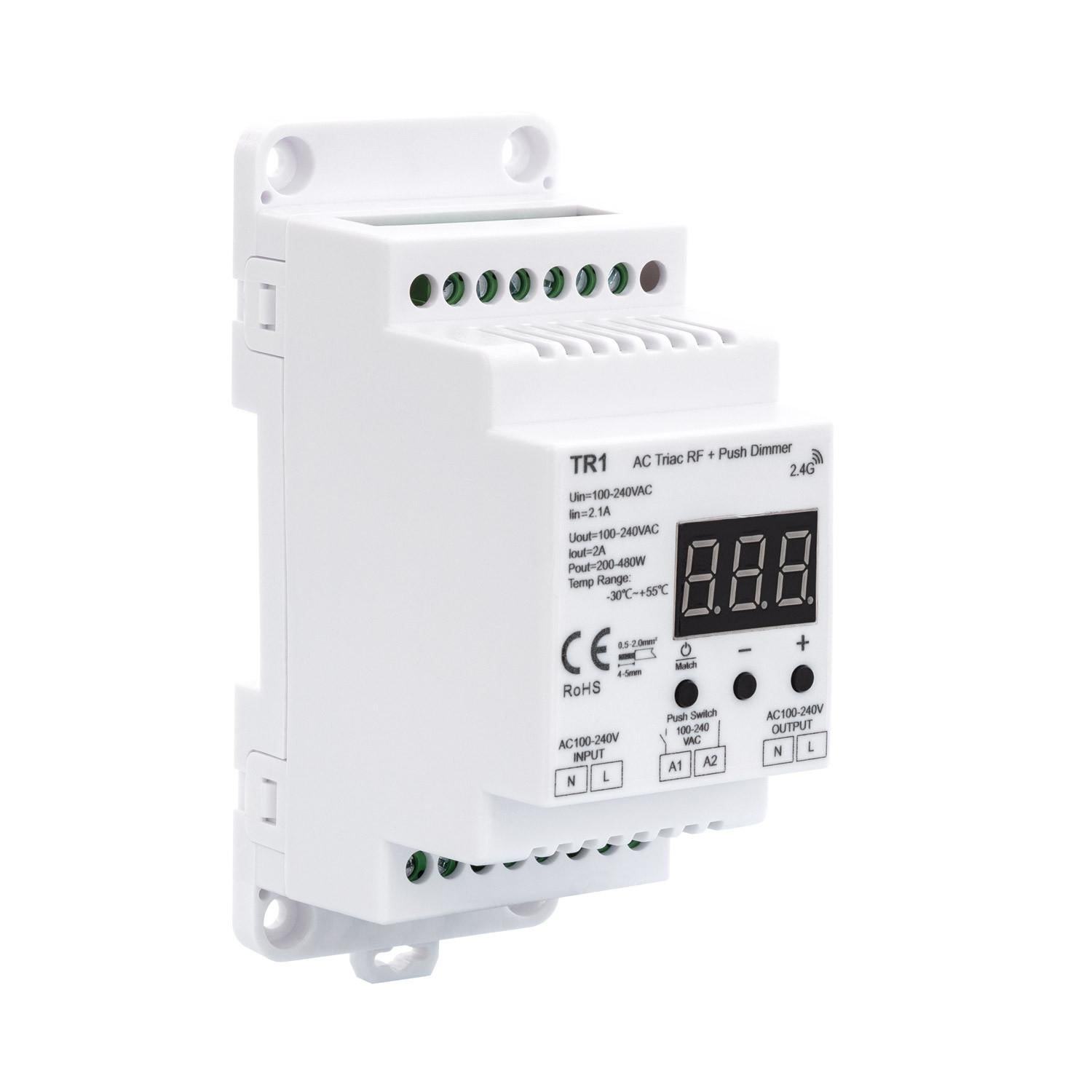 Telecomando RF 220-240V AC da Parete per Regolatore LED RGBW 4 RF Zone T3 MIBOXER Bianco