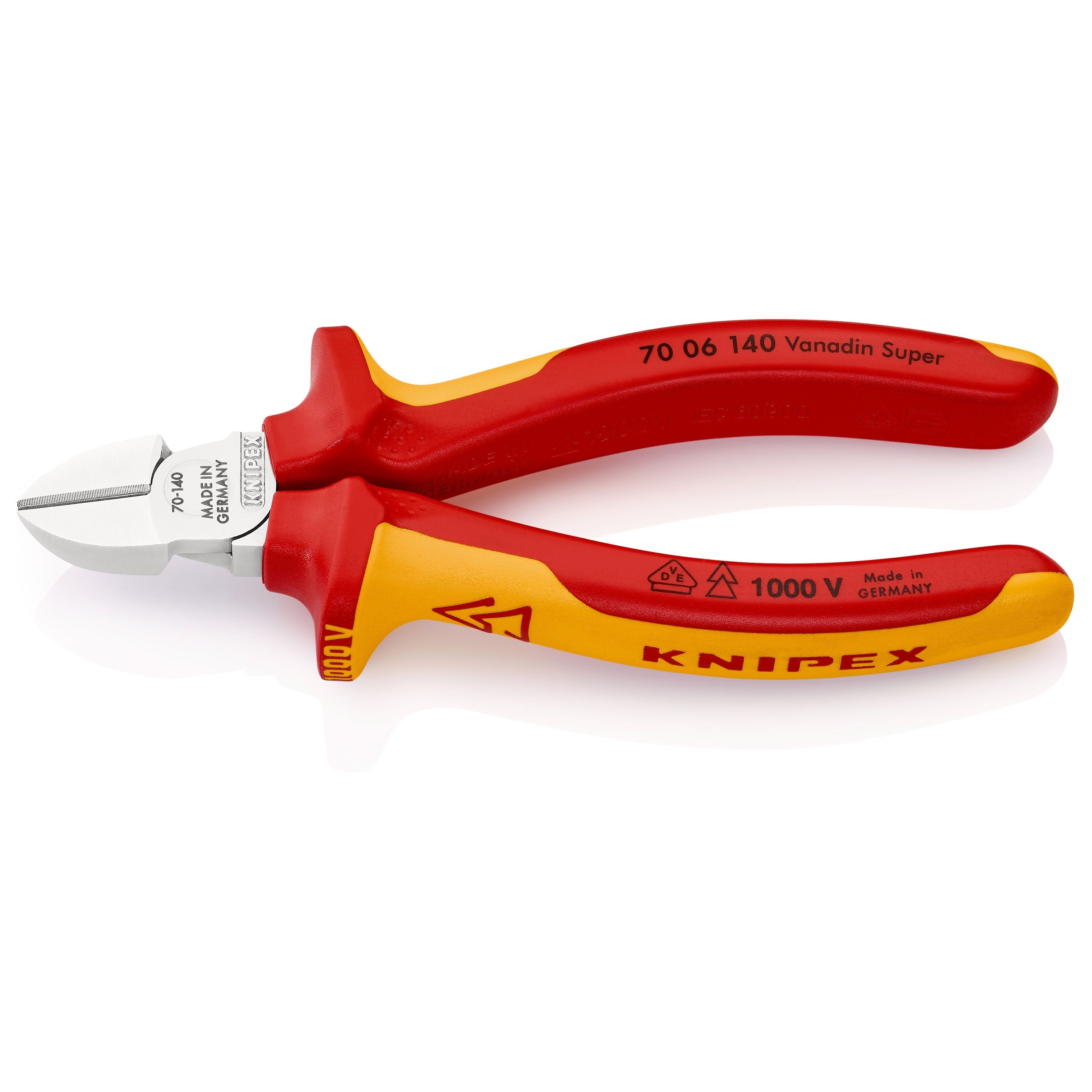 Knipex 70 06 140 Alicate De Corte Diagonal Aislado VDE 140 Mm Con knipex-70-06-140-alicate-de-corte-diagonal-aislado-vde-140-mm-con