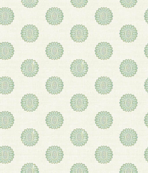 Papel pintado pared flor hindú - lise verde fine decor - rollo de 10 m x 0,53 m