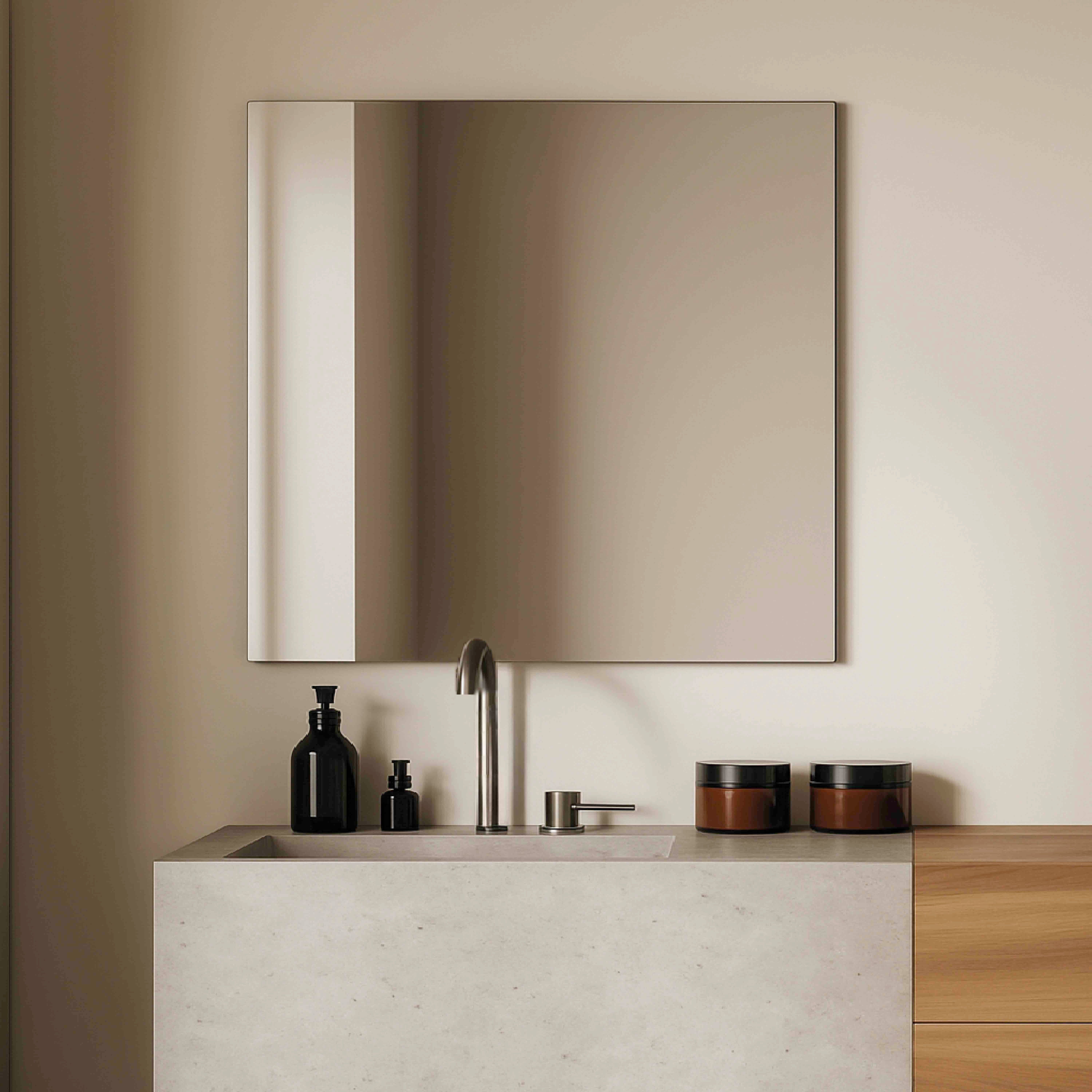 Miroir salle de bain 60 cm simple fixation murale - 6