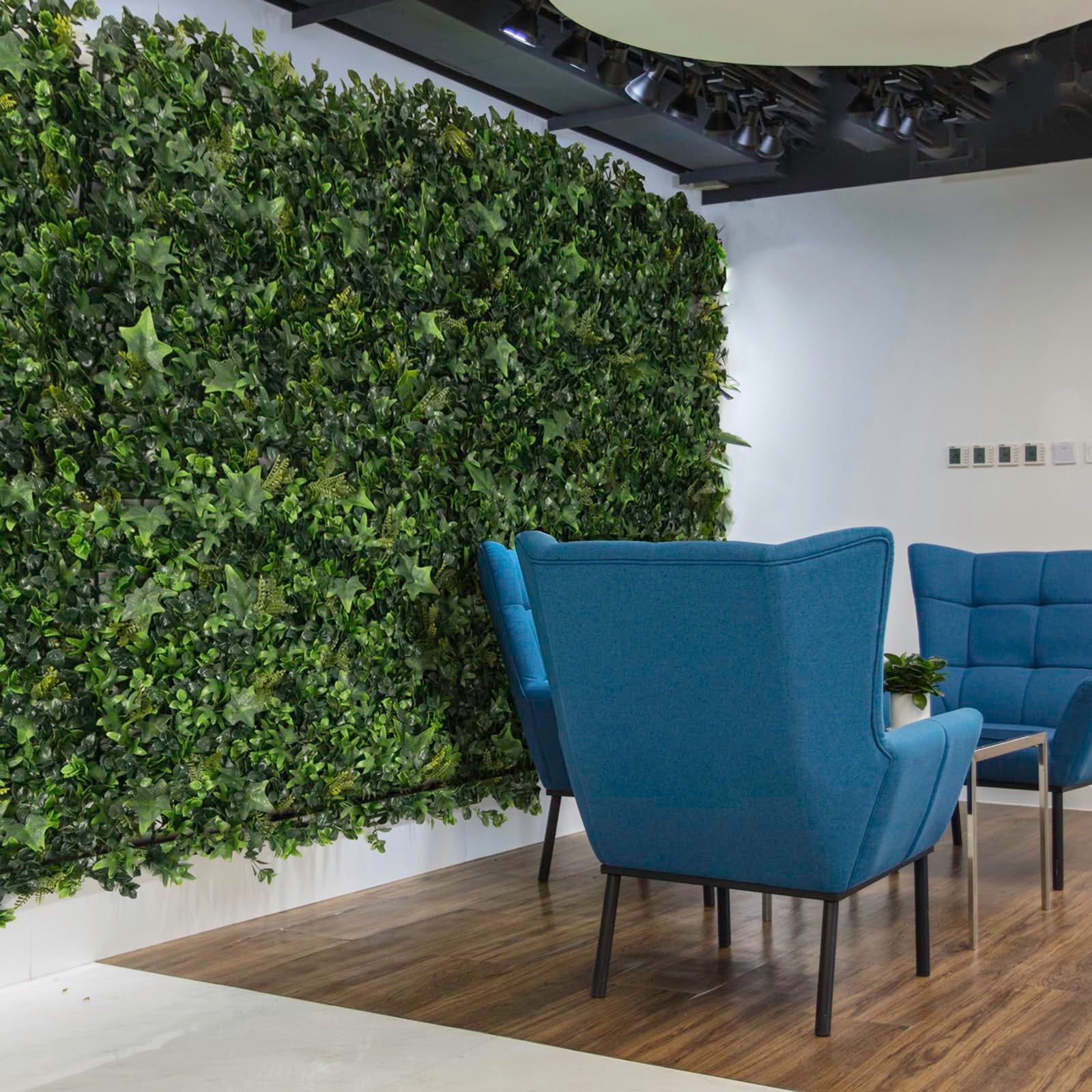 Décoration végétale artificielle, mur végétal simulé, décoration murale de fond artificielle 50 x 50 cm, quatre étages Milan - 7