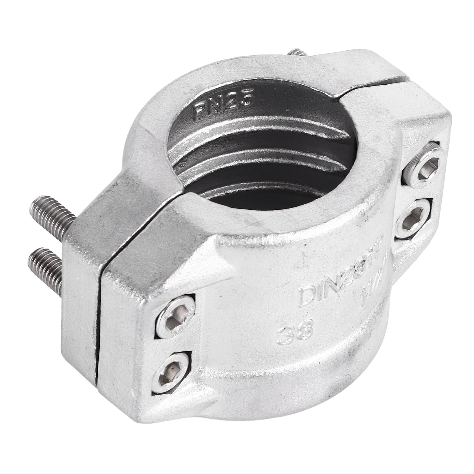 FamlTol 20 Pezzi Staffe Fermatubo, Clip per Cavi in Acciaio Inossidabile 304, Morsetti per Tubi di Piccole Dimensioni, per Filo Spinato Esterno e Fissaggio Cavi 10 mm