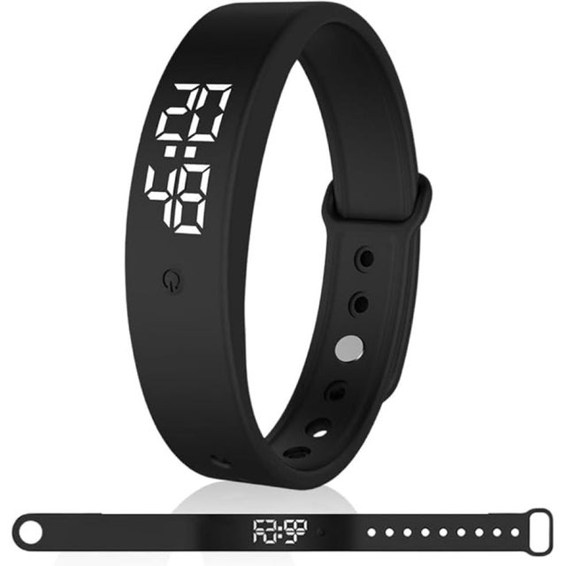 Montre-réveil vibrante pour gros dormeurs—Bracelet-réveil étanche pour hommes et femmes—Alarme vibrante portable pour le poignet