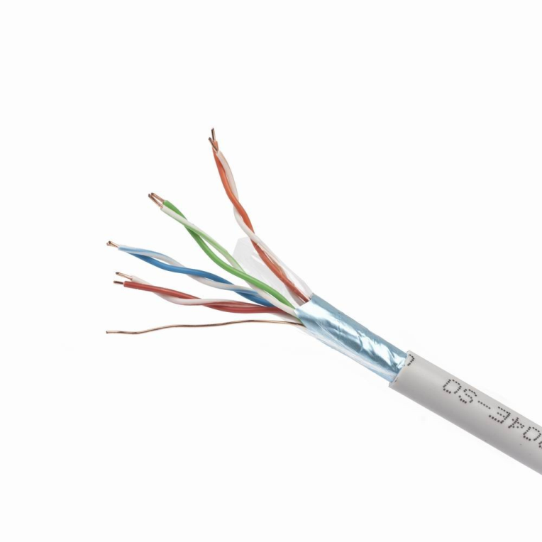 Bobina De Cable De Red LAN FTP Categoría Cat.6 24AWG CCA Rígido Gris