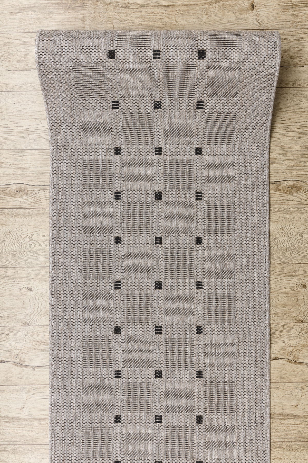 PASSATOIA SIZAL FLOORLUX disegno 20079 argento / nero 120 cm 120x380 cm - 4