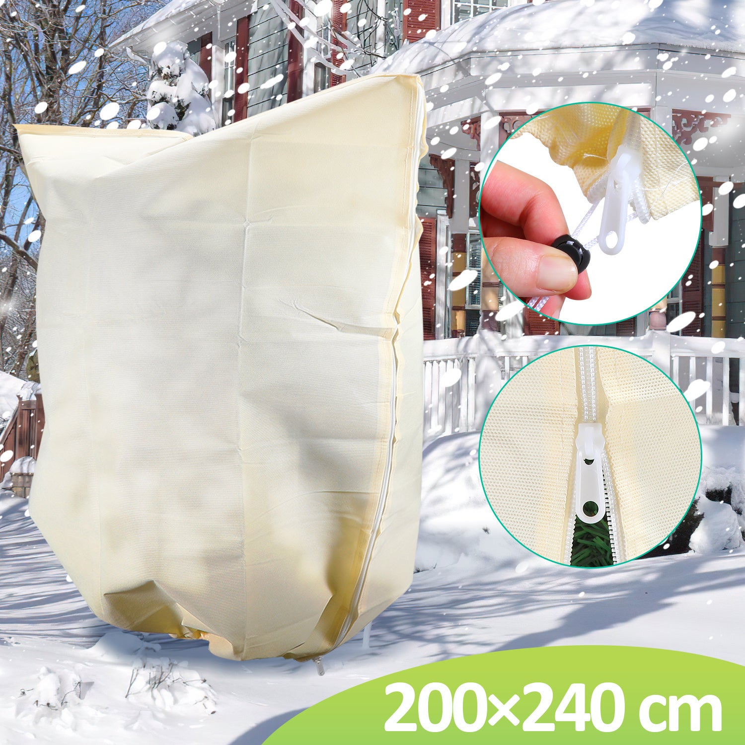 2 Pièce Housse D'hivernage Pour Plantes Protection Hivernale Des Plantes Resistant A Dechirure 200x240cm 100g M2 97151637
