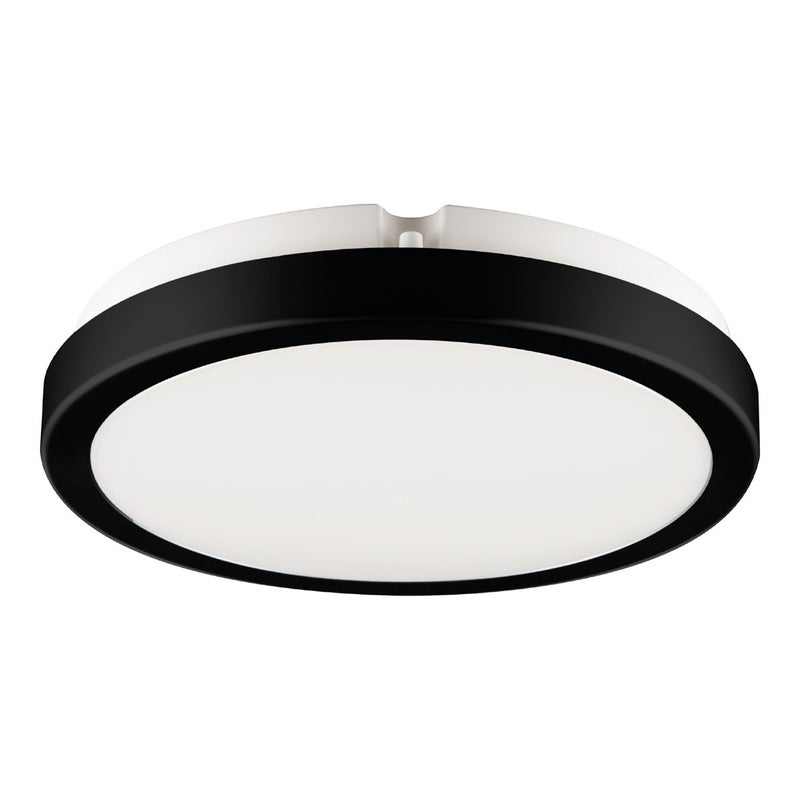 Plafon Vera okrągły czarno-biały LED 18W 4000K 1900lm wym: 6,3 x 22 cm IP65 tworzywo sztuczne Eko-Light