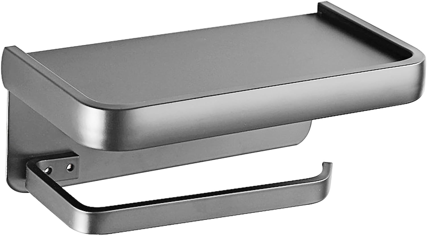 Uchwyt na papier toaletowy, ścienny uchwyt na ręczniki papierowe, montaż na śruby lub klej, odpowiedni do łazienki i kuchni - szary