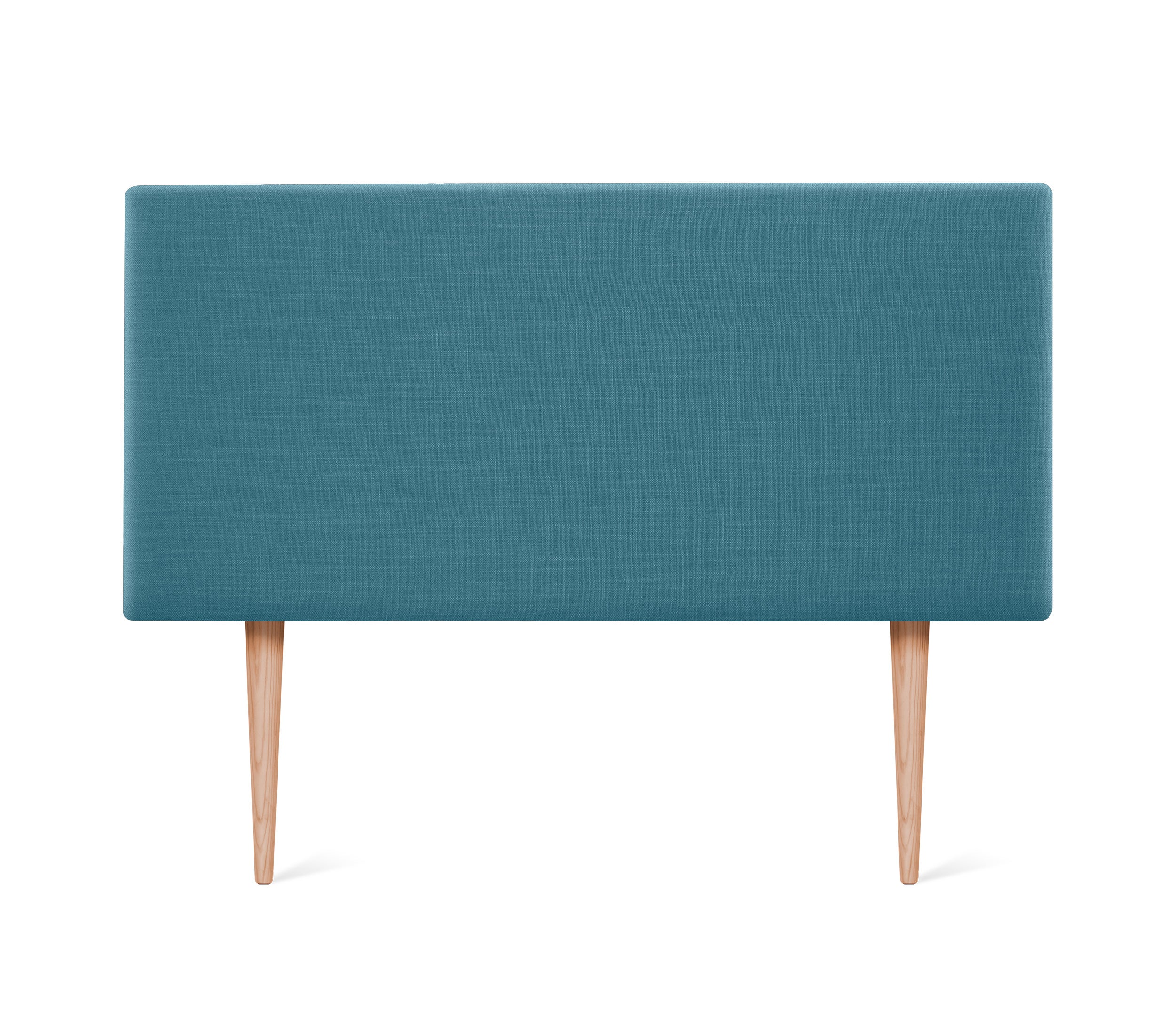 DHOME Cabecero de Lino Natural Liso 90x105cm con Patas Camas 80/90 - Turquesa - 3