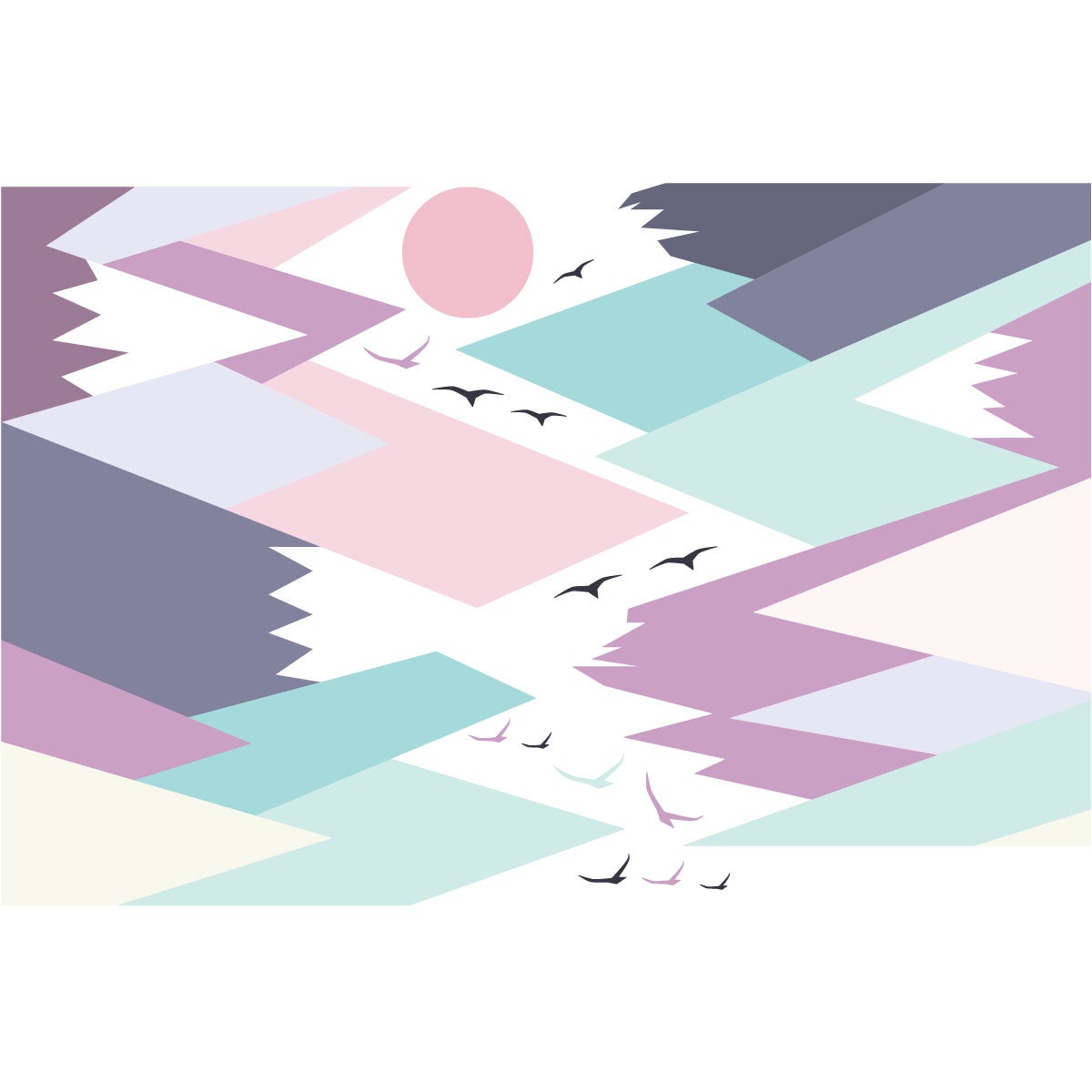 Adesivo bambino di montagna scandinavo clarinka - Sticker adesivo - adesivi murali - 120x180cm - 4