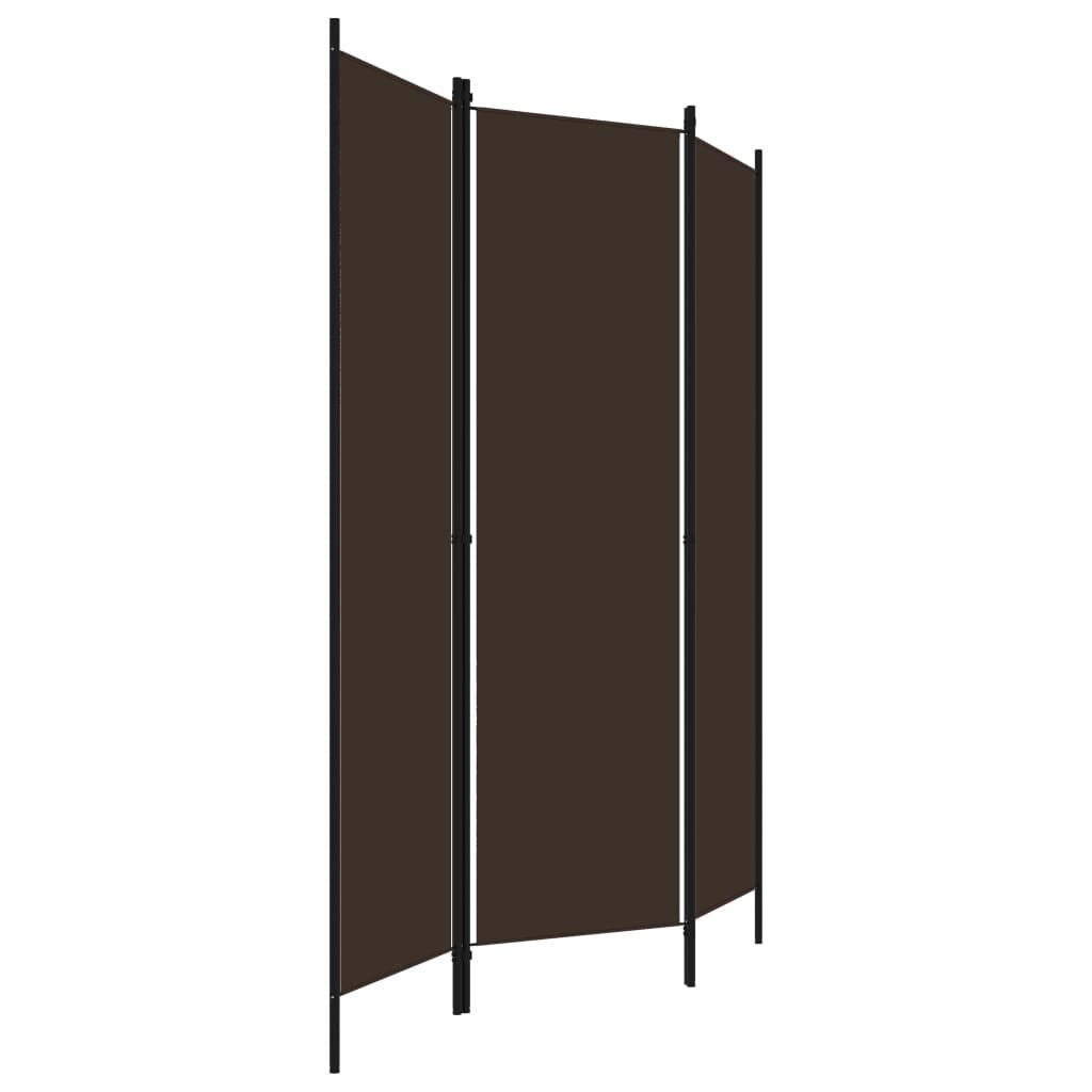 Paravent | Cloison de séparation | Séparateur 3 panneaux Marron 150x180 cm802155 - 3