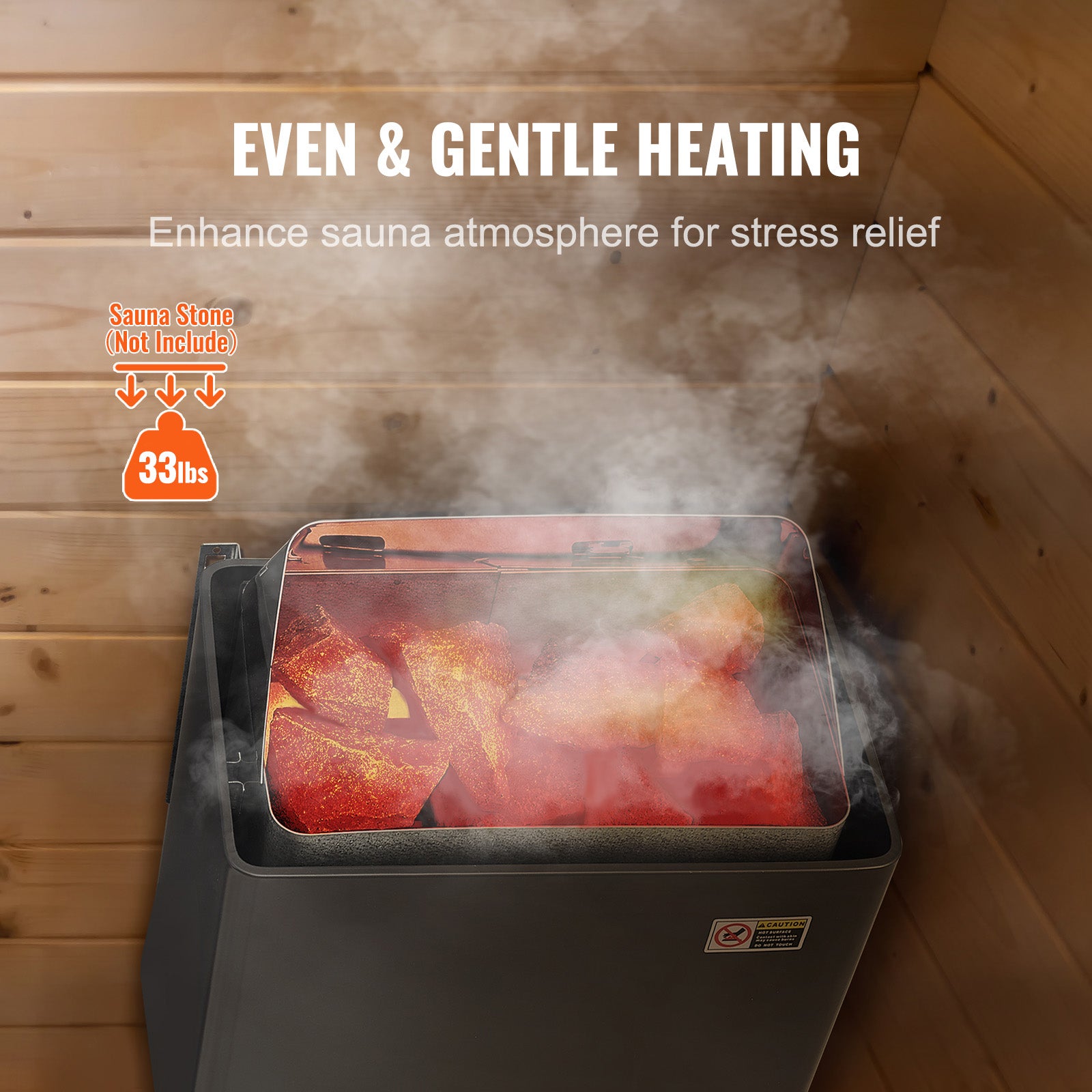 Poêle de sauna,SucceBuy 6 kW électrique,400 V 3N,jusqu'à 110 ℃,minuterie de 3 h,pour 5 à 9 m³,utilisation intérieure/extérieure - 7