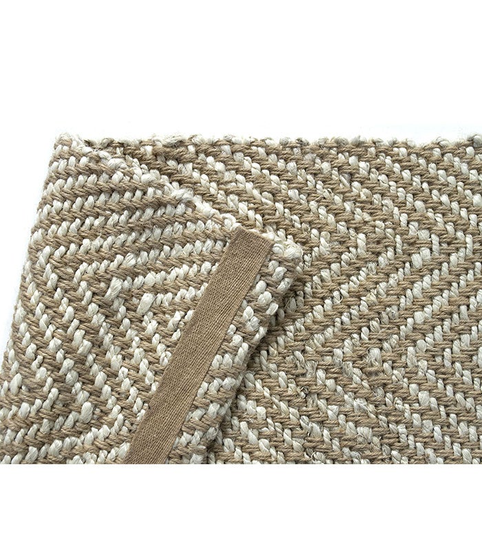 HAMID - Pack de 2 tapetes de cabeceira 110x60cm - Juta Alcazar Branco - 3