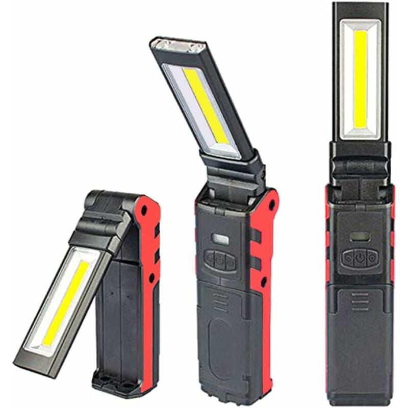 Akumulatorowa lampa robocza USB, latarka COB, lampa inspekcyjna LED z magnetyczną podstawą, lampa kempingowa do garażu, 1 szt.
