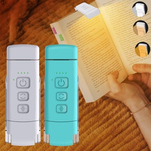 SNOILITE Luce Da Lettura A Clip Per Libri Con 9 Modalità Di Illuminazione Accattivanti, 80 Ore Di Autonomia Ricaricabile, Luce Da Lettura Leggera E Piccola Da 39 G, Per Libri A Letto