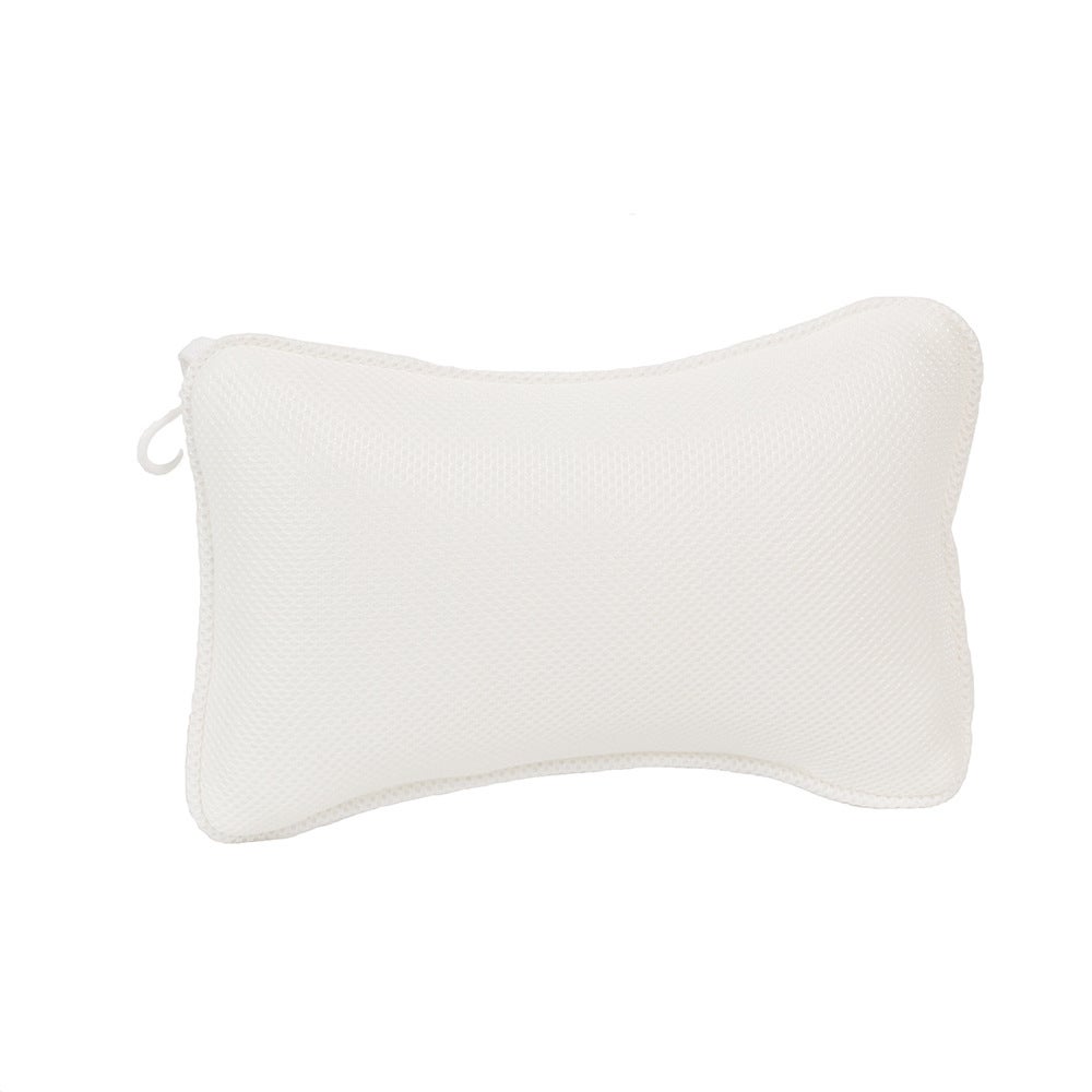 Repose-tête Coussin de baignoire Oreiller de bain 38 x 37 cm blanc