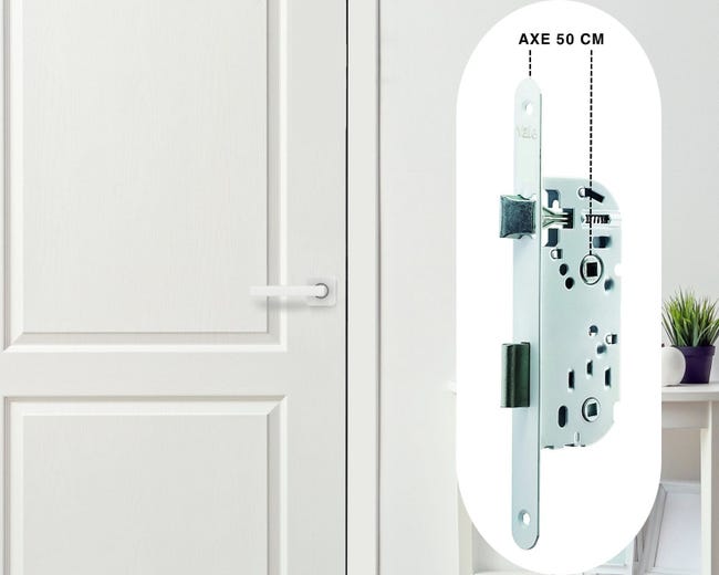 Serratura Yale Ferroglietto Meccanica - Per Porte Legno, Entrata 50mm, Acciaio Verniciato, Include Cilindro E Chiavi - Foto 7