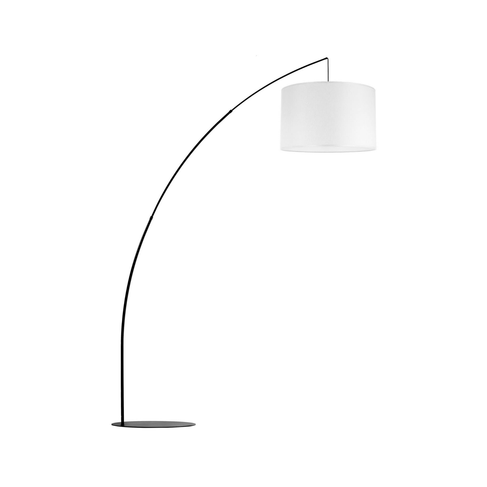 Lampa podłogowa stojąca Moby czarno-biała 1xE27x15W wym: 245 x 60 x 190 cm tkanina TK Lighting