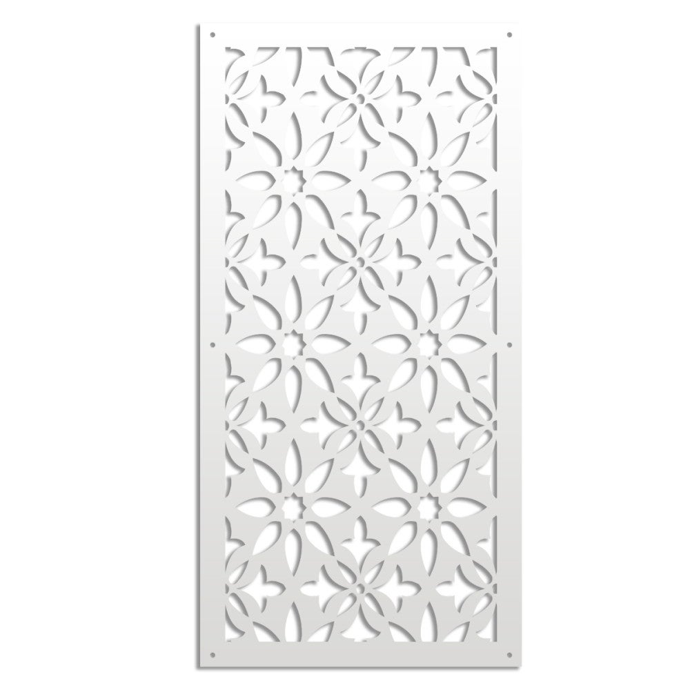 LANCERS - Panel perforowany z PVC - Osłona przeciwsłoneczna - Rozmiar 98x198 cm - Grubość 1 cm - Kolor BIAŁY