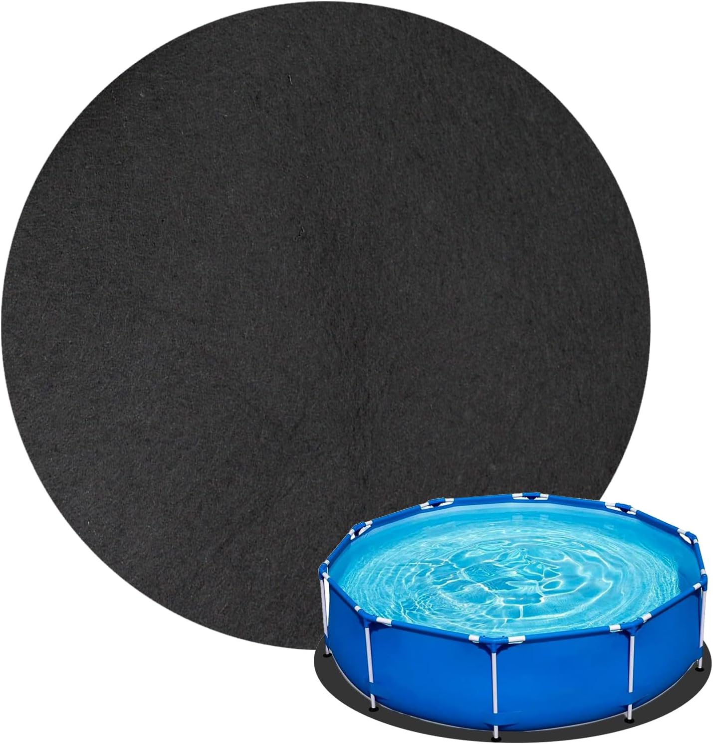 Mata pod basen zewnętrzny, okrągła płytka basenowa 3,05 m, antypoślizgowa, składana, pochłaniająca wodę, akcesorium do basenu spa