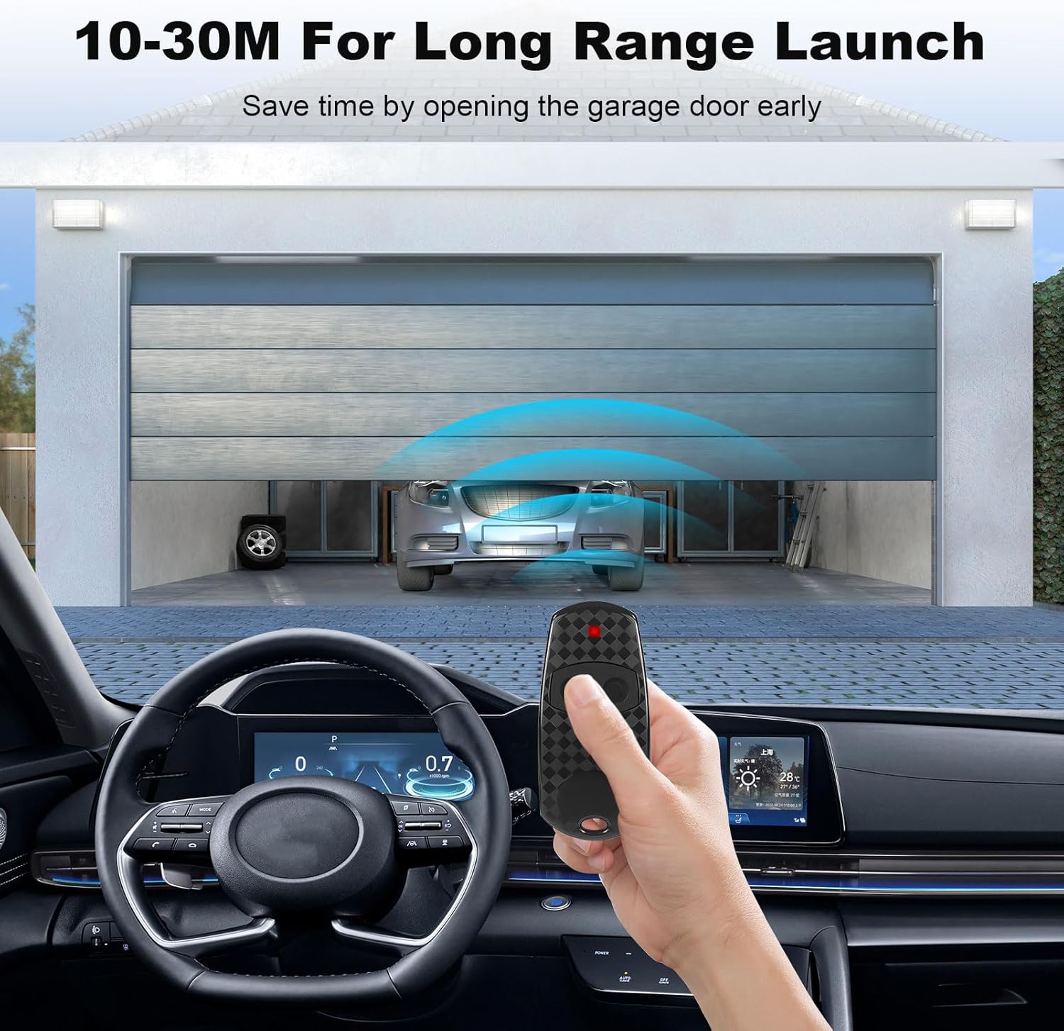 Came Top 432EV Telecomando universale per porta da garage, compatibile con 433,92 MHz, confezione da 3, nero - 3