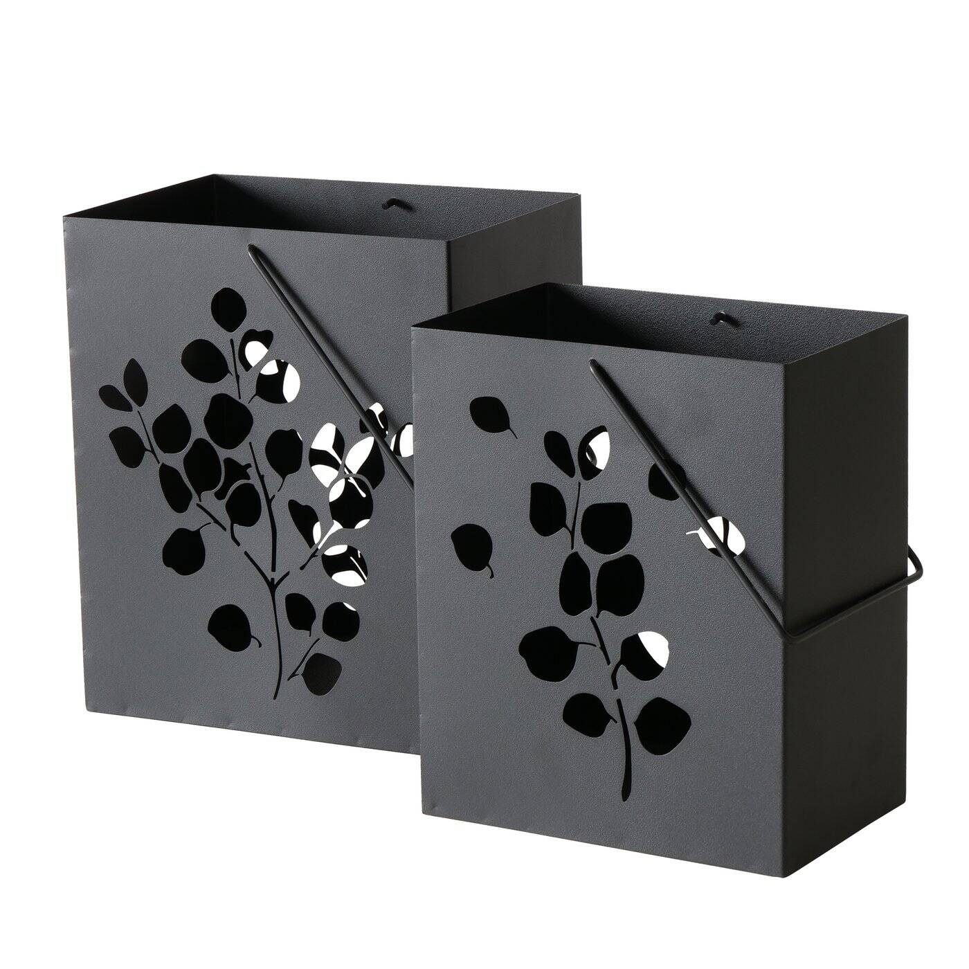 Lanterne Maison Boltze Alba En Métal Noir - Lot De 2 (66 Et 96 Cm) - Décoration Intérieur/extérieur